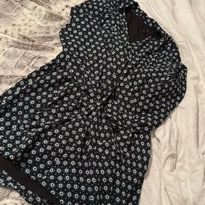 Ted Baker V neck tie geometric dress size 3